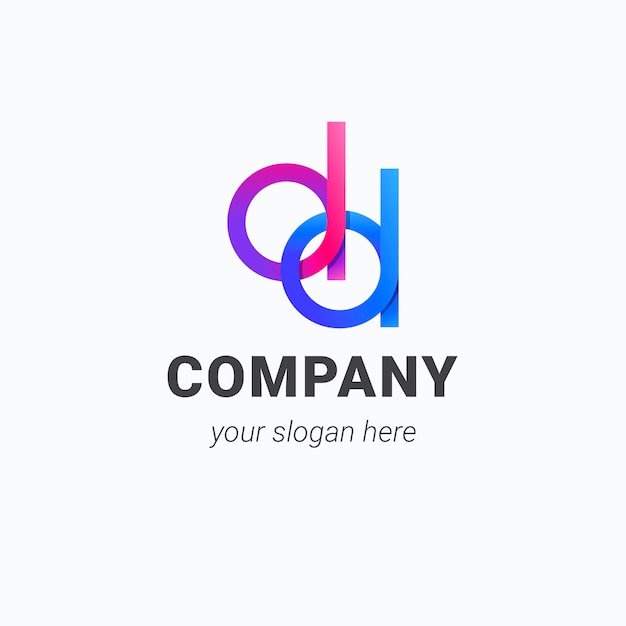 Miễn phí Vector thiết kế logo gradient dd