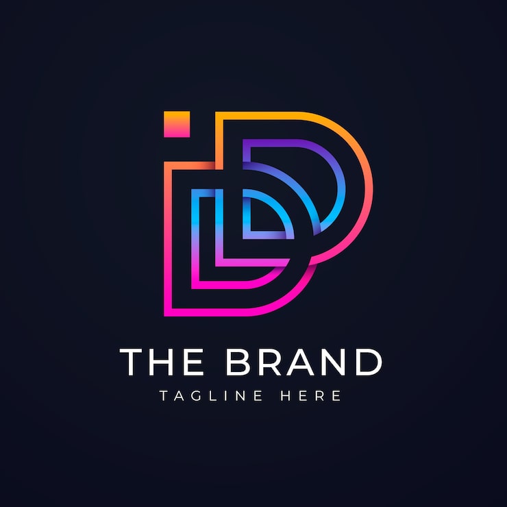 Miễn phí Vector thiết kế logo gradient dd