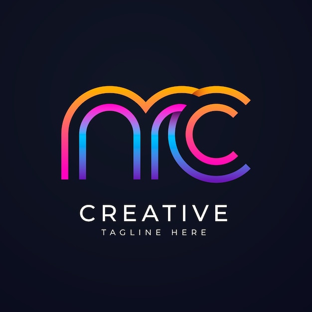 Miễn phí Vector thiết kế logo mc gradient
