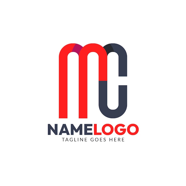 Miễn phí Vector thiết kế logo mc kiểu phẳng