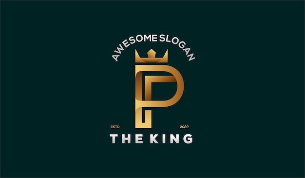 Miễn phí Vector thiết kế logo sang trọng gradient chữ p