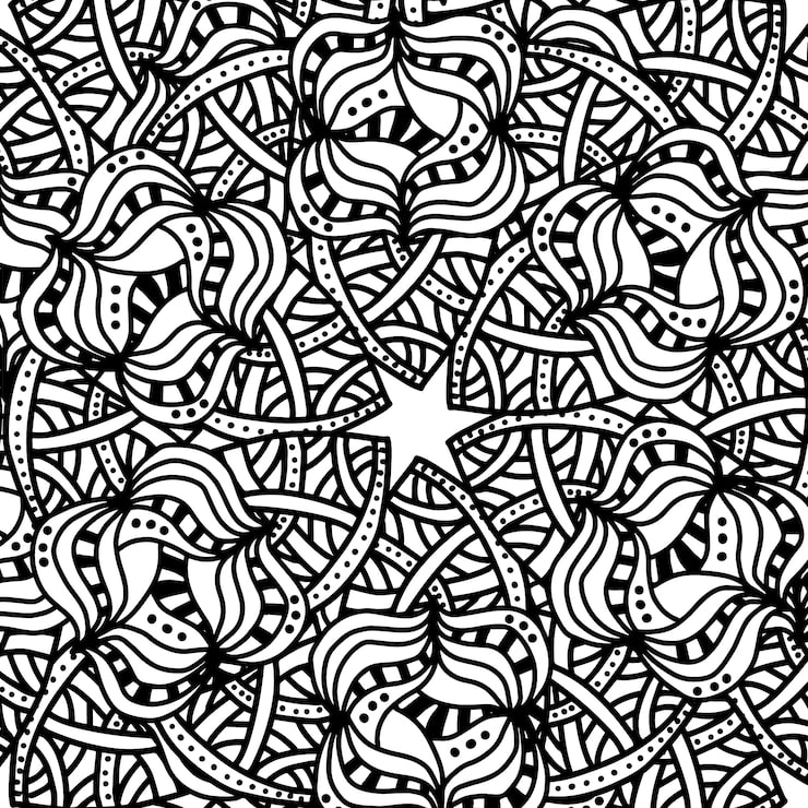 Miễn phí Vector thiết kế mẫu doodle zen vẽ tay
