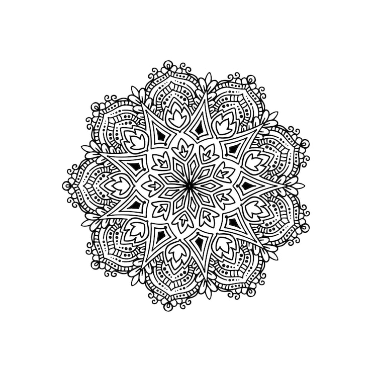 Miễn phí Vector thiết kế nền mandala dân tộc đẹp mắt