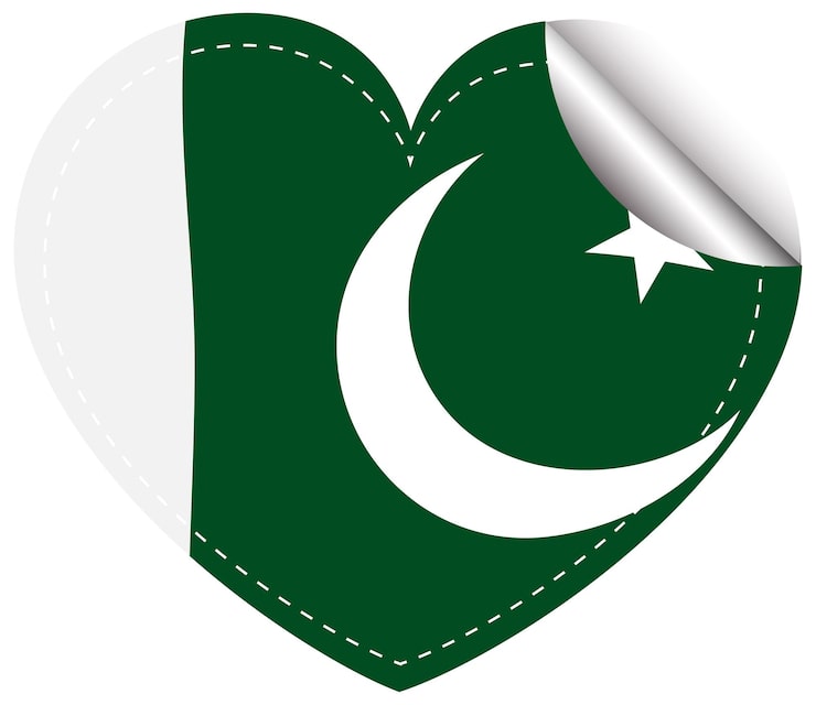 Miễn phí Vector thiết kế nhãn dán cho cờ pakistan