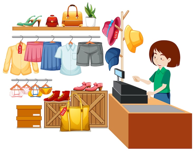 Miễn phí Vector thiết kế nội thất của cửa hàng quần áo