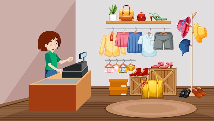 Miễn phí Vector thiết kế nội thất của cửa hàng quần áo