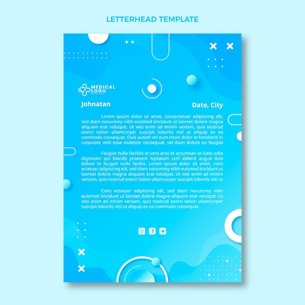 Miễn phí Vector tiêu đề thư y tế gradient