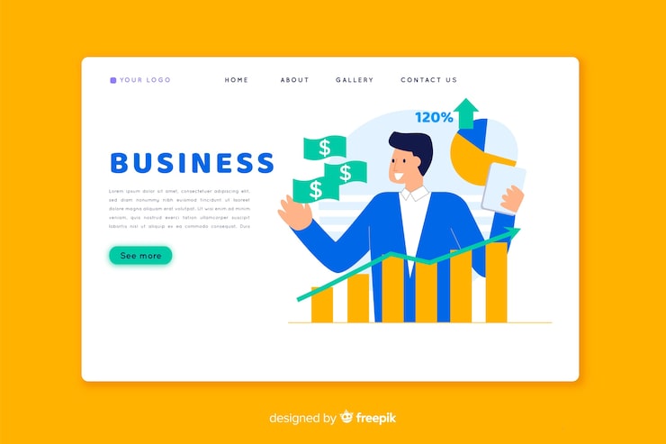 Miễn phí Vector trang đích khái niệm kinh doanh