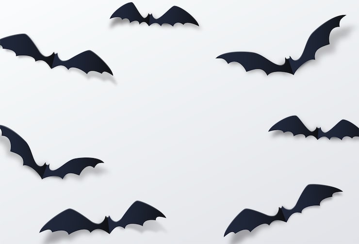 Miễn phí Vector trang trí dơi halloween. phong cách cắt giấy.