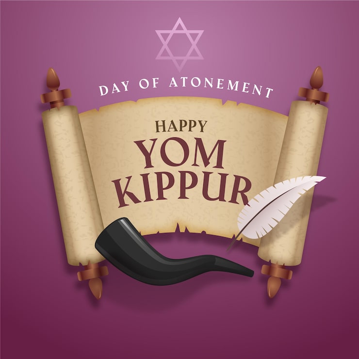 Miễn phí Vector yom kippur chân thực với sừng