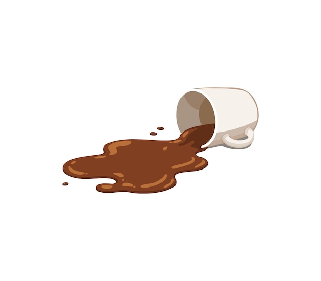 Vector accidente de café derramado