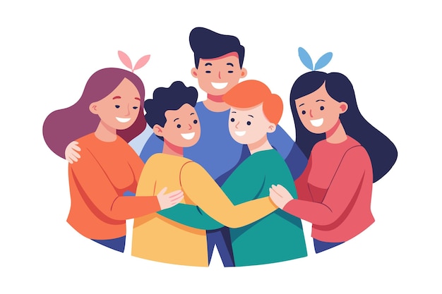 Vector amigos para siempre