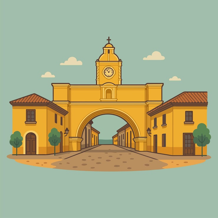 Vector antigua y guatemalteca