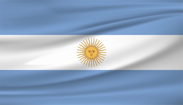 Vector bandera nacional de argentina
