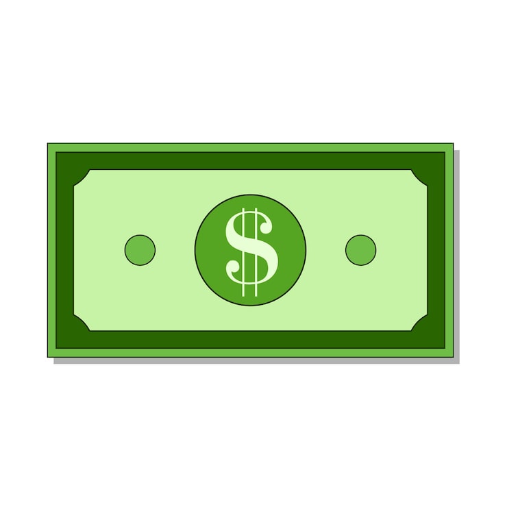 Vector billete de un dólar