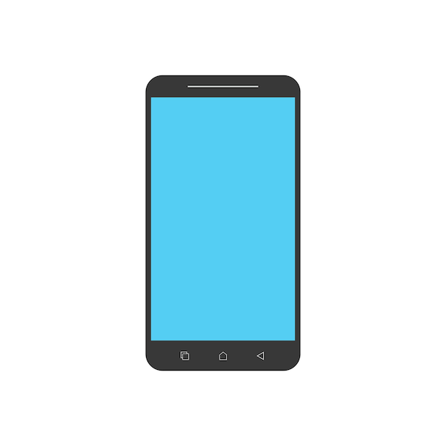 Vector bisel smartphone iconos botón inicio pantalla táctil aislada moderna