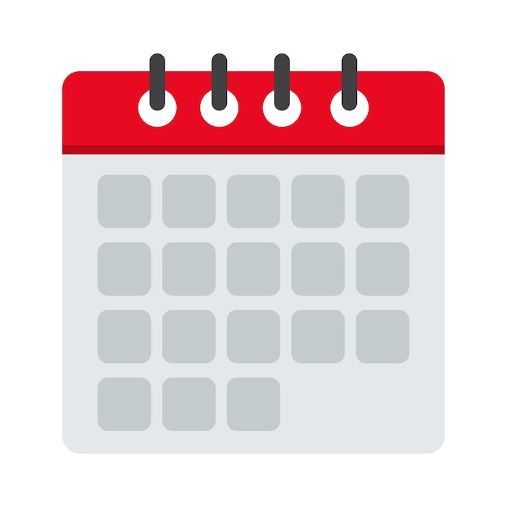 Vector calendario icono plano sencillo