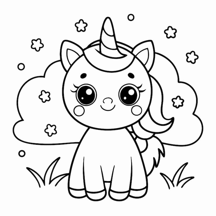 Vector una caricatura de un caballo con una estrella en la cabeza