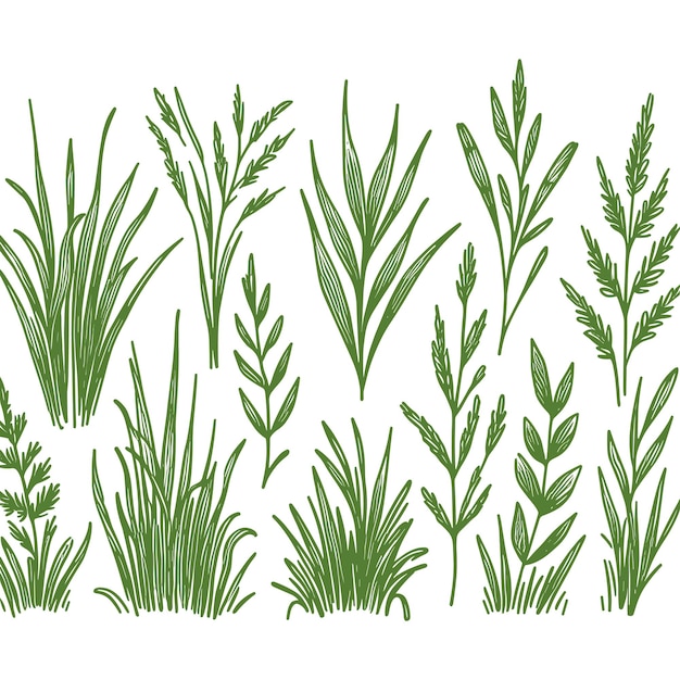 Vector césped verde vectorial