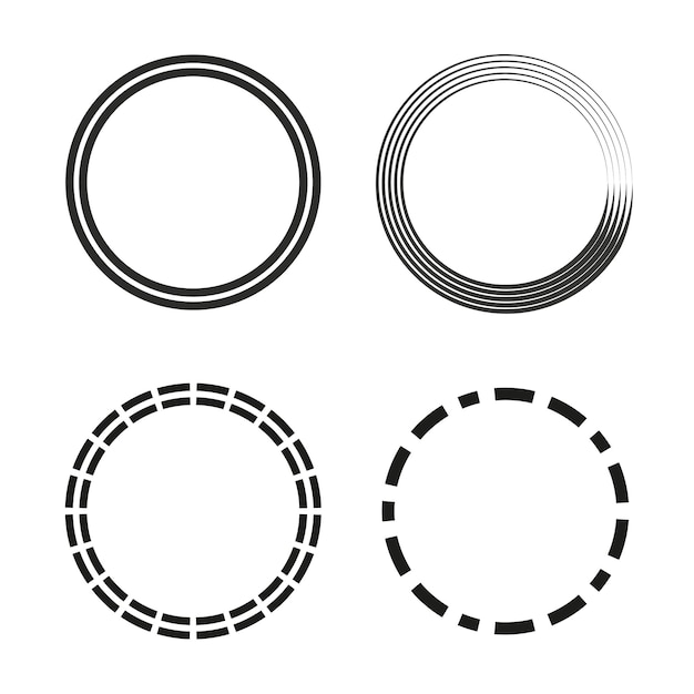 Vector círculos grunge ilustración vectorial eps 10