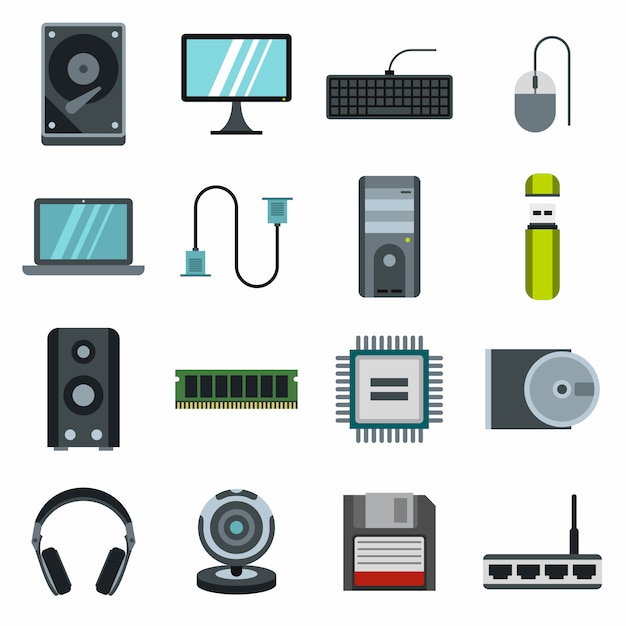 Vector conjunto de iconos de computadora