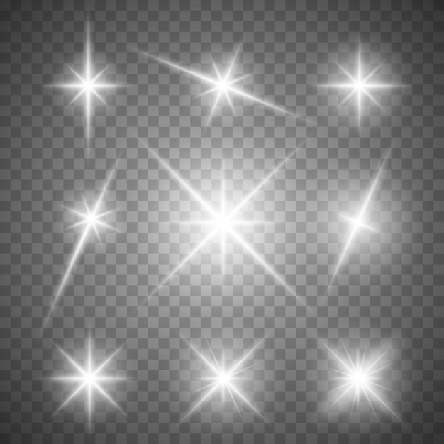 Vector conjunto de luces intermitentes vectoriales