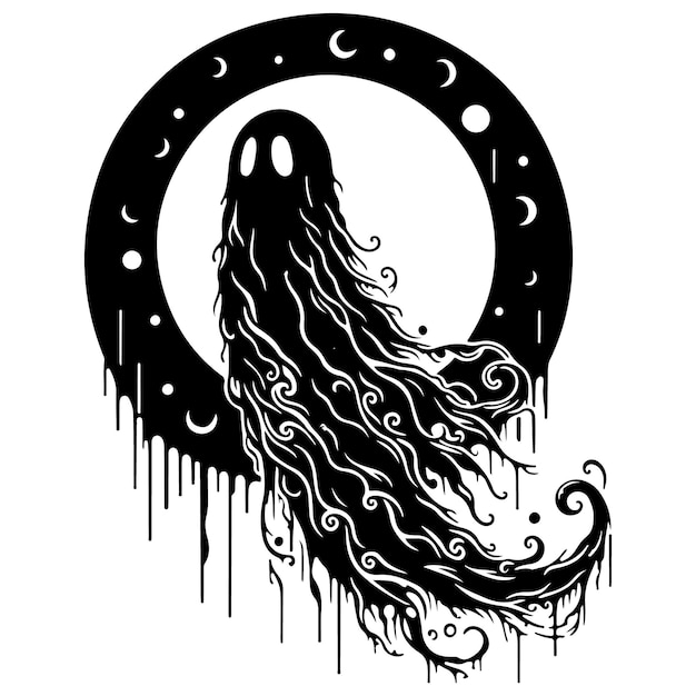 Vector el diseño de la camiseta de halloween ghost vector file