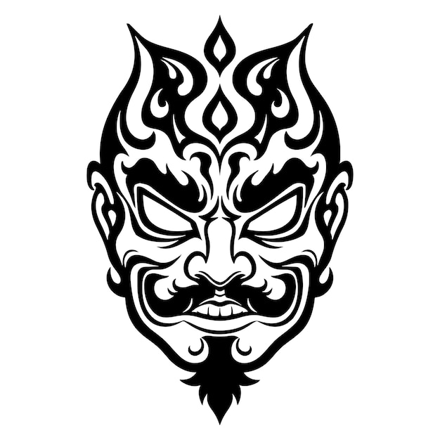 Vector diseño de dibujo de máscara vectorial