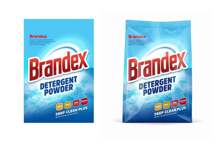 Vector diseño de envases de detergentes de alta calidad