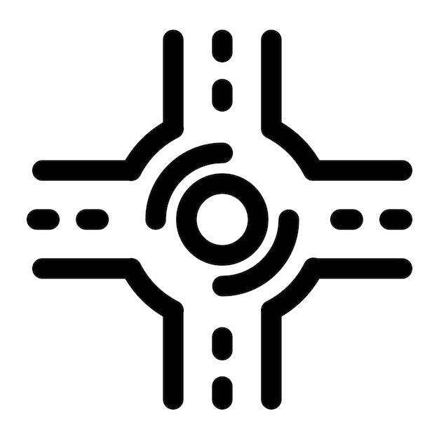 Vector diseño vectorial estilo del icono de la rotonda