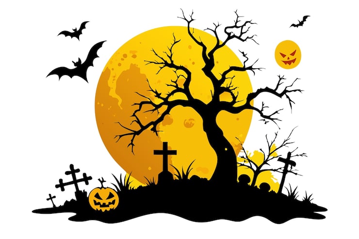 Vector elementos de halloween dibujados a mano