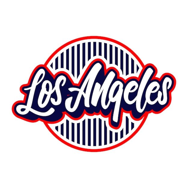 Vector emblema de divisa de letras de los angeles