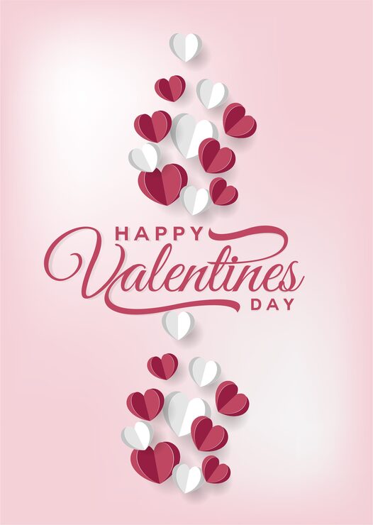 Vector estilo de arte de papel de san valentín.