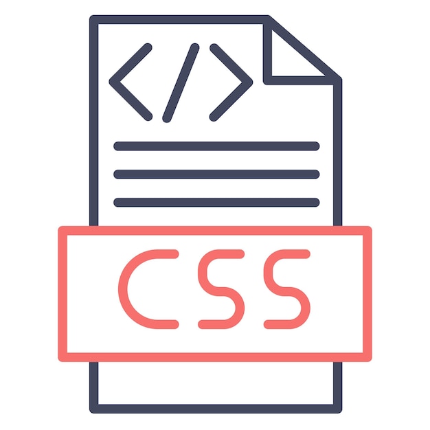 Vector estilo de ilustración vectorial de código css