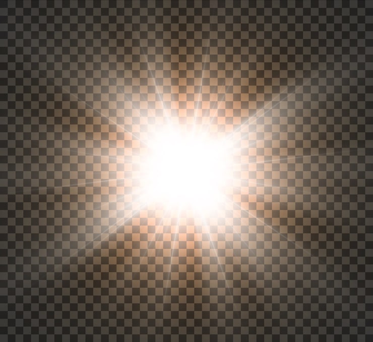 Vector una estrella amarilla explota sobre un fondo transparente