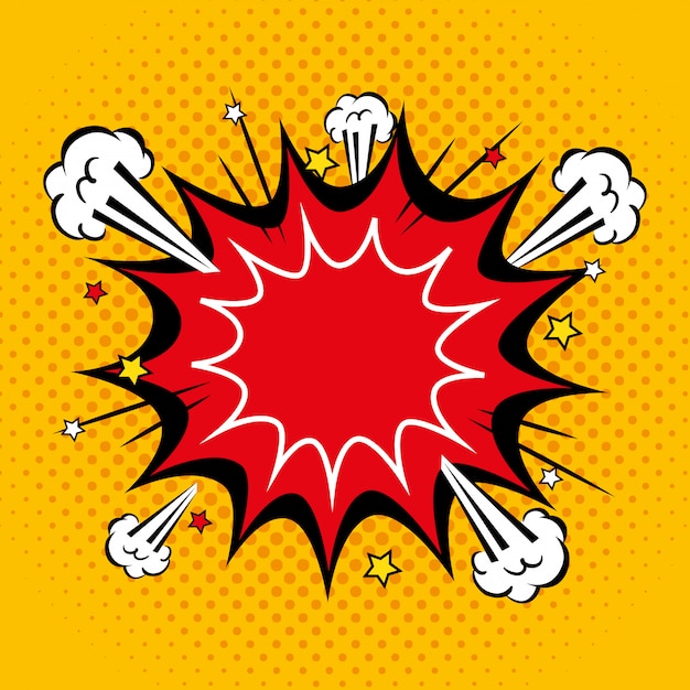 Vector explosión de estilo pop art