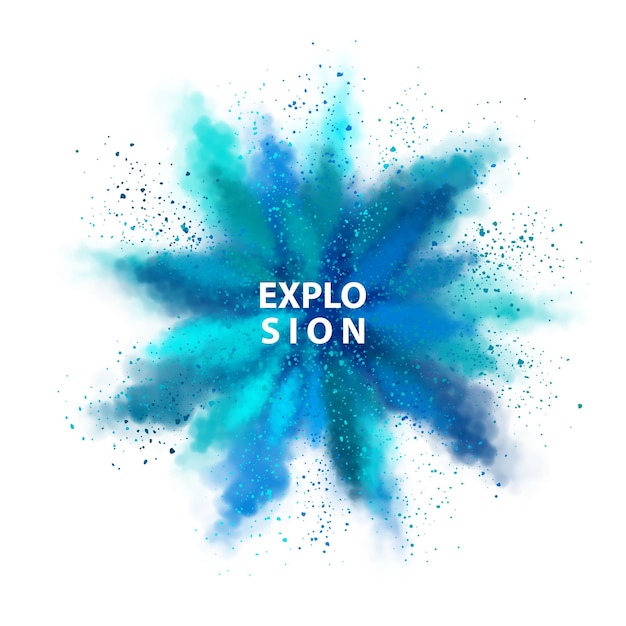 Vector explosión de polvo coloreado