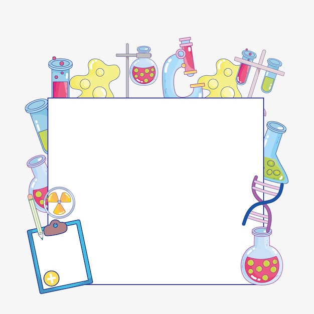 Vector fondo de educación científica