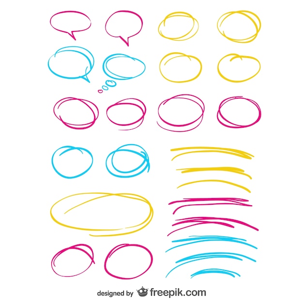 Vector garabatos de colores