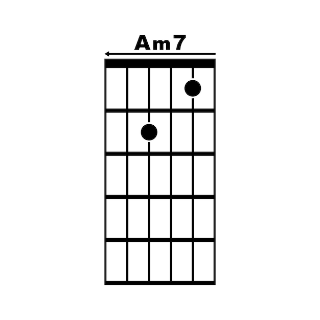 Vector el icono del acorde de guitarra am7