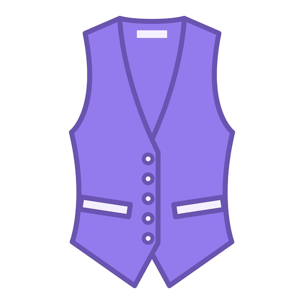 Vector icono de chaleco de colores
