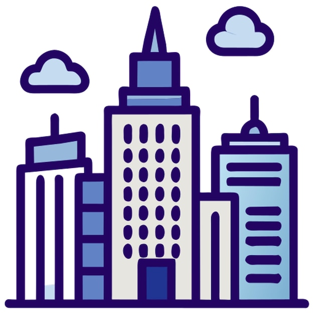 Vector icono de la ciudad europea