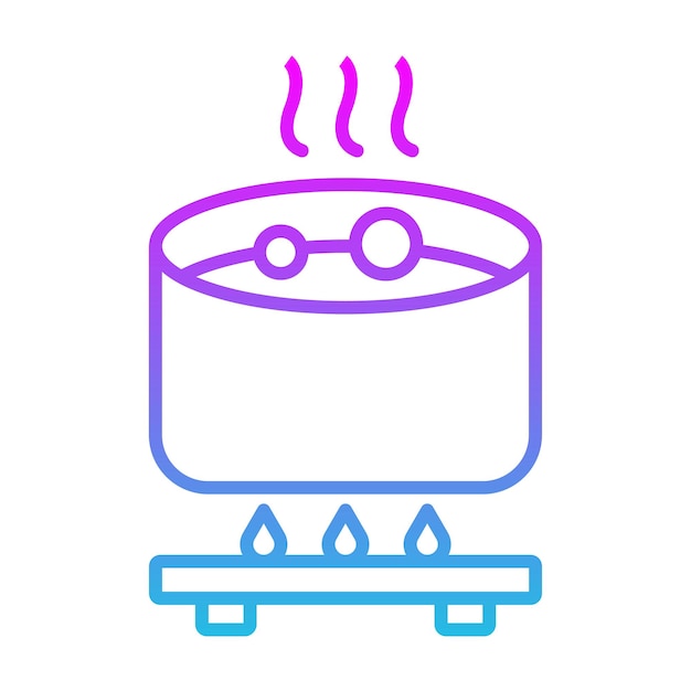 Vector ícono de ebullición