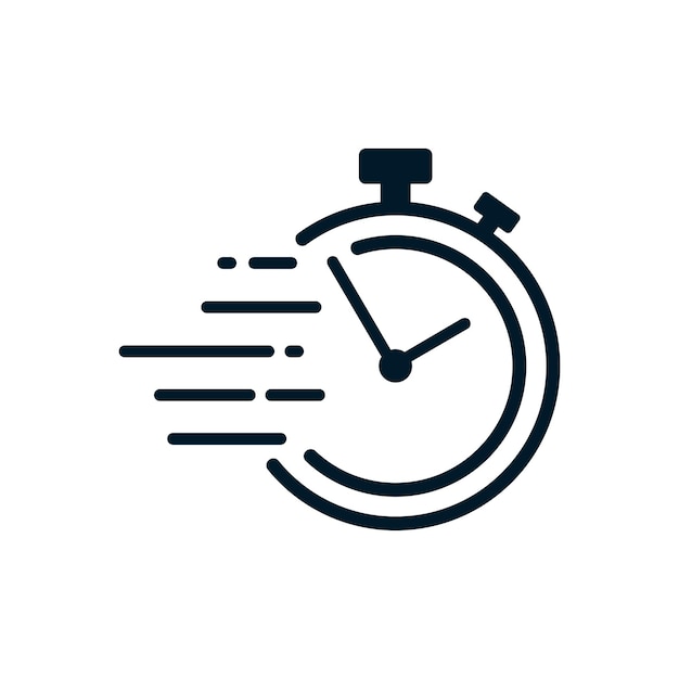 Vector icono de logotipo de vector de cronómetro