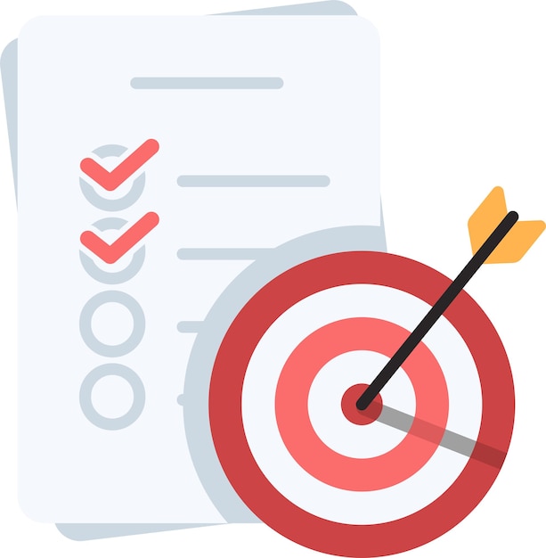 Vector icono de negocio objetivo o objetivo