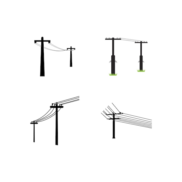Vector icono de poste eléctrico