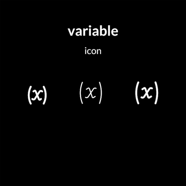 Vector icono de variable dinámica