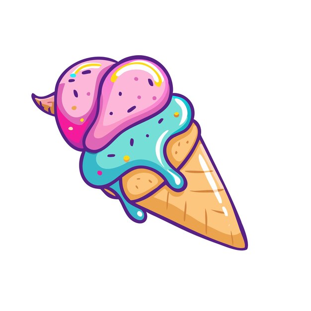 Vector icono de vector de helado