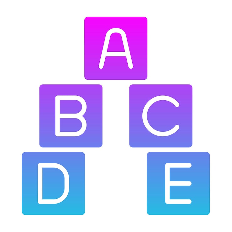 Vector iconos de los bloques
