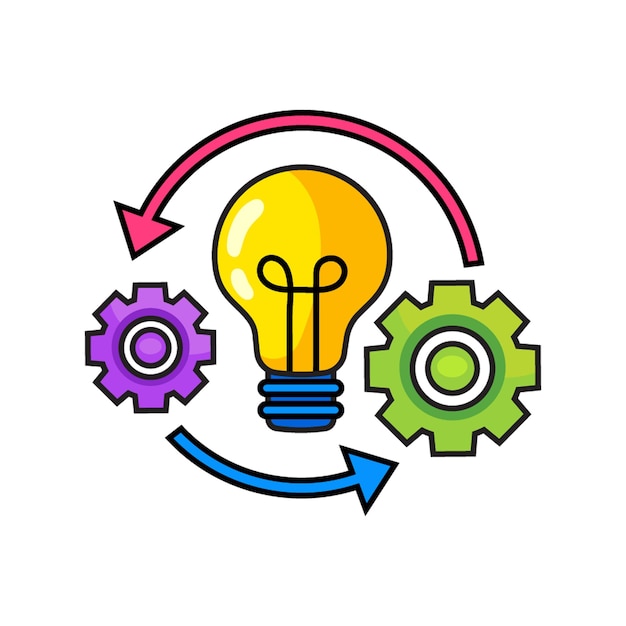 Vector iconos de implementación